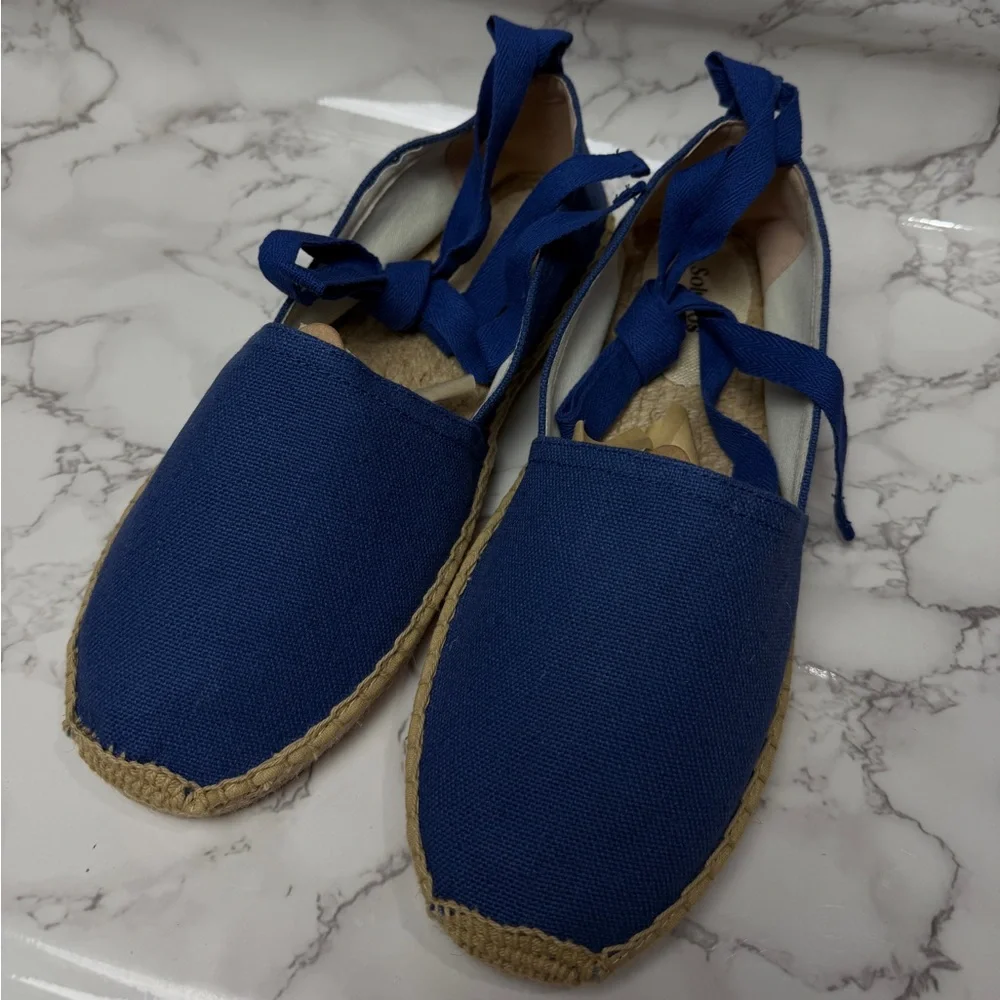 Women’s Soludos Original Espadrille Lace Up Marlin Blue US Size 11